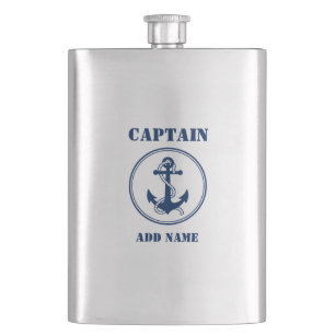 Flasque Votre nom Captain Flask Ancre & Rope