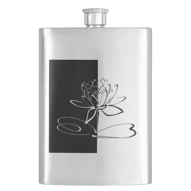 Flasque Yin Yang Black Lotus Blossom (devant)