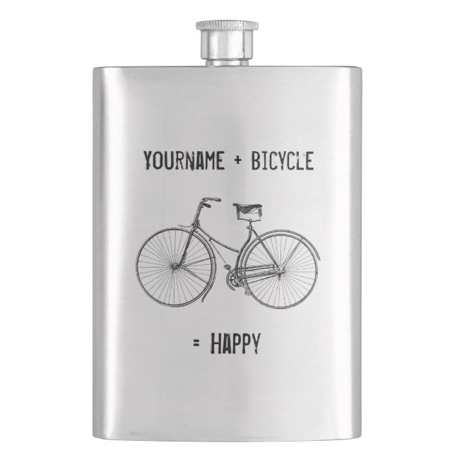 Flasque You Plus Vélo Égal Joyeux Vélo Antique Roues (devant)