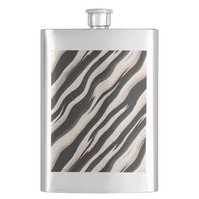 Flasque Zebra raye une texture transparente + vos idées (devant)