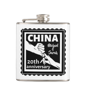 Flasques 20e anniversaire de mariage traditionnel chinois