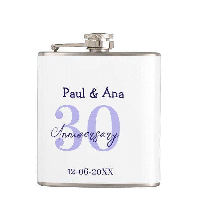 Flasques 30th anniversary purple bold letter name simple re (Devant)