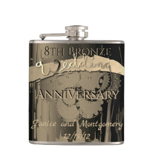 Flasques 8e anniversaire du Mariage de bronze