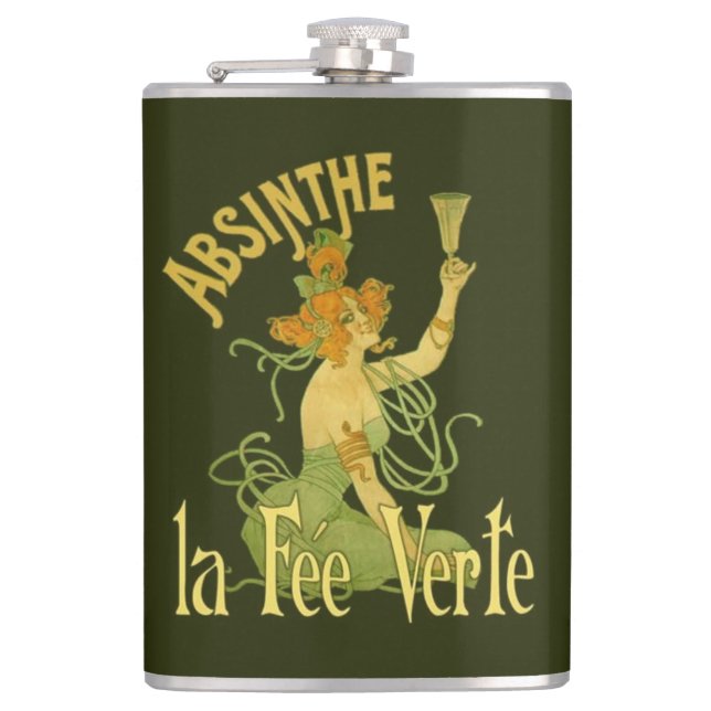 Flasques Absinthe Green Fairy La Fee Verte, Poster Steampun (Devant)