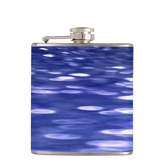 Flasques Abstrait #3 : Bleu shimmer (Devant)