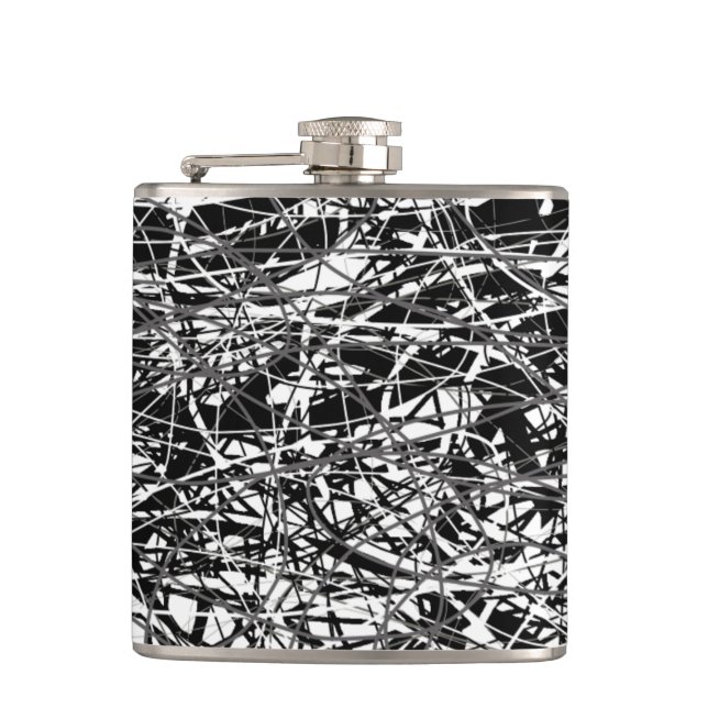 Flasques abstrait noir et blanc (Devant)