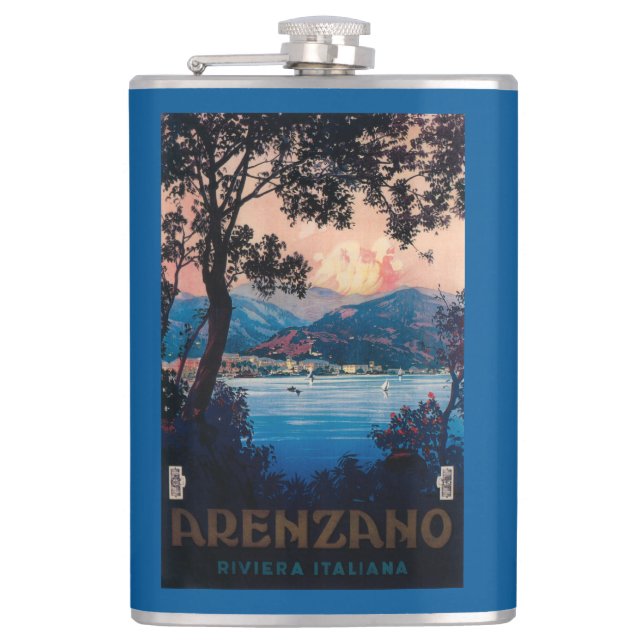 Flasques Affiche de voyage de la Riviera d'Italien (Devant)