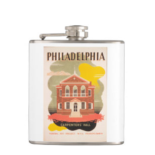 Flasques Affiche de voyage vintage Philadelphie
