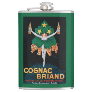 Flasques Affiche promotionnelle de Briand de cognac