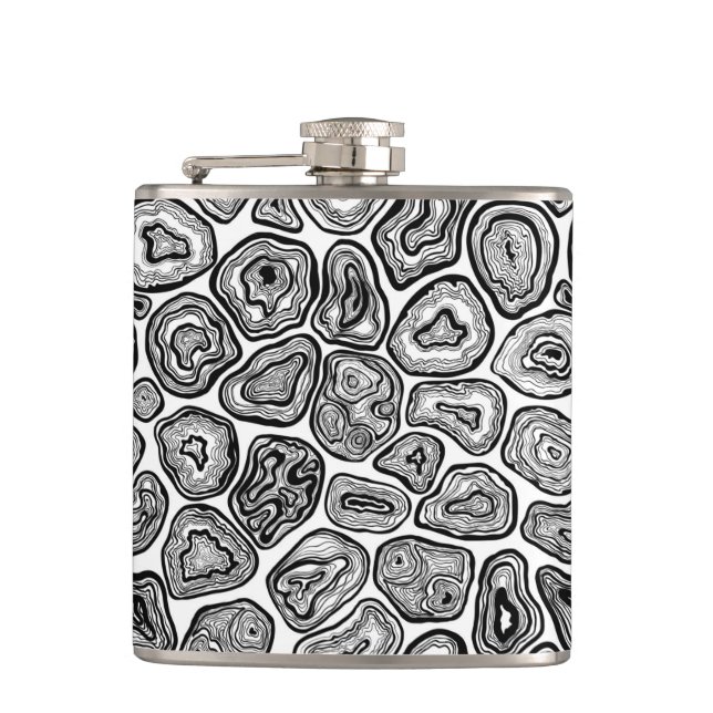 Flasques Agate les tranches en noir et blanc (Devant)