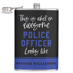 Flasques Agent de police amusant Awesome policier
