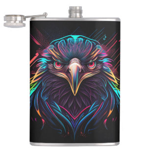 Flasques Aigle de néon brillant Artistique