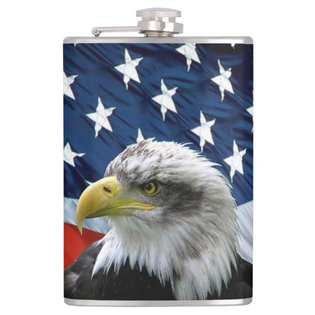 Flasques Aigle patriotique et drapeau américain (Devant)