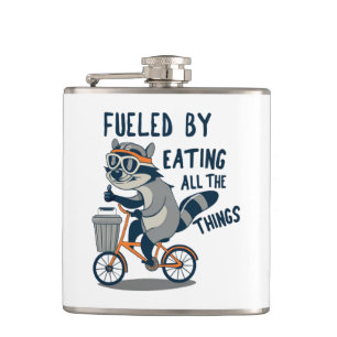 Flasques Alimenté En Mangeant Toutes Les Choses Racoon Cycl