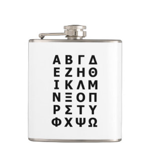 Flasques Alphabet grec