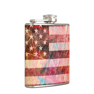 Flasques American Flag Grunge Art #5