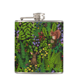 Flasques Amimies et plantes des bois