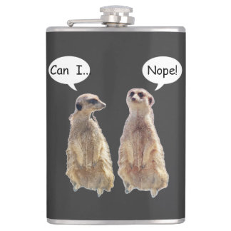 Flasques Amusant, mignon meerkats en conversation