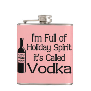 Flasques Amusant Plein de Noël Vacances Vodka Spirit