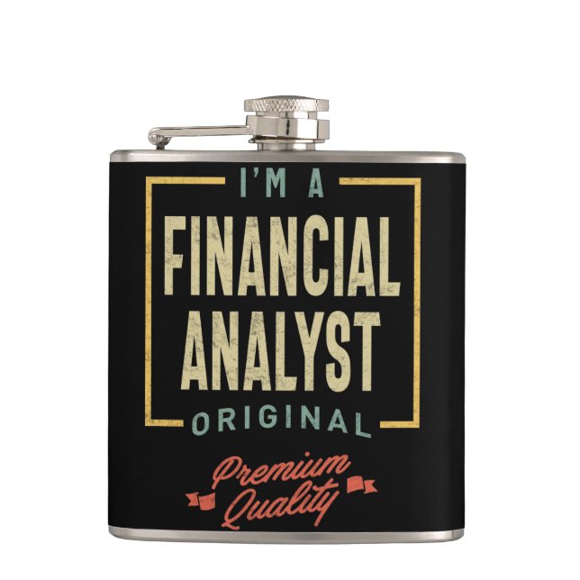 Flasques Analyste Financier Titre du travail Hommes Cadeau  (Devant)