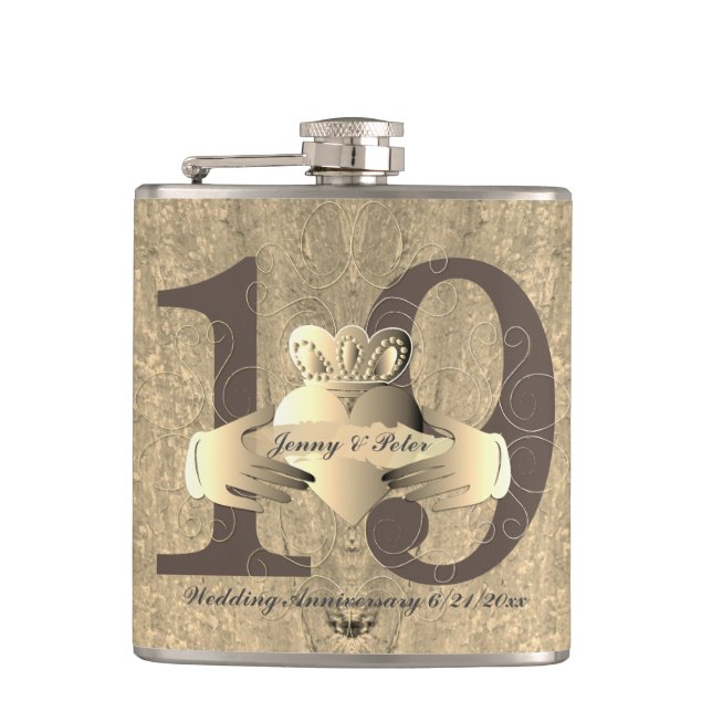 Flasques Anniversaire Bronzy Claddagh Ring (Devant)
