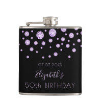 Anniversaire violet diamants noirs monogramme