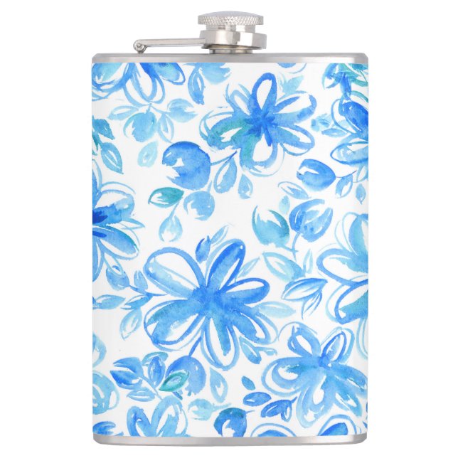 Flasques Aquarelle Floral Chintz Motif mignon (Devant)