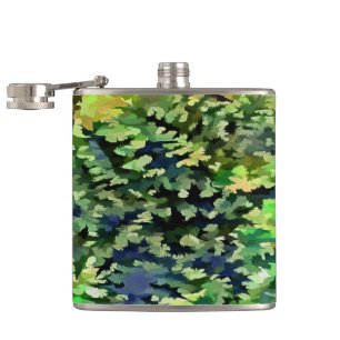 Flasques Art de bruit abstrait de feuillage dans vert et le