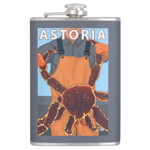 Flasques Astoria, crabe d'OregonKing