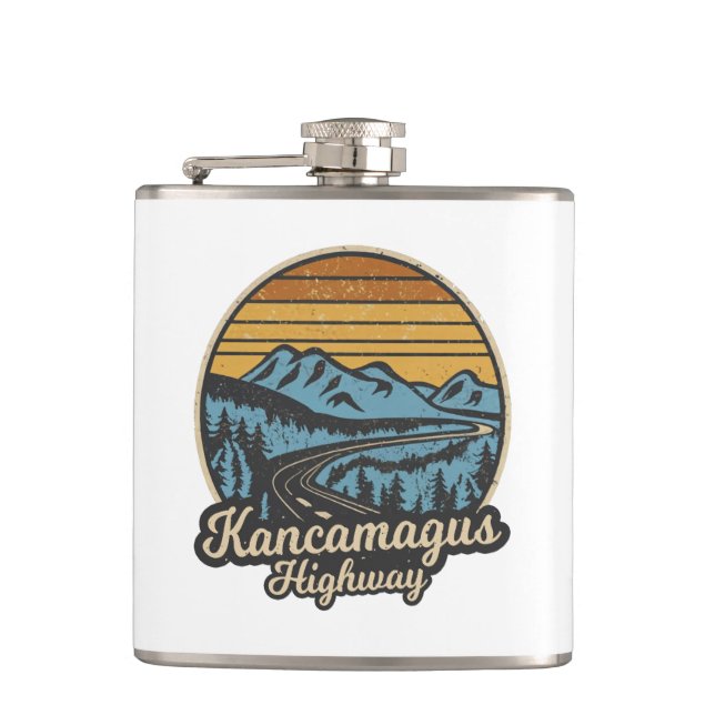 Flasques Autoroute Kancamagus New Hampshire Retro (Devant)