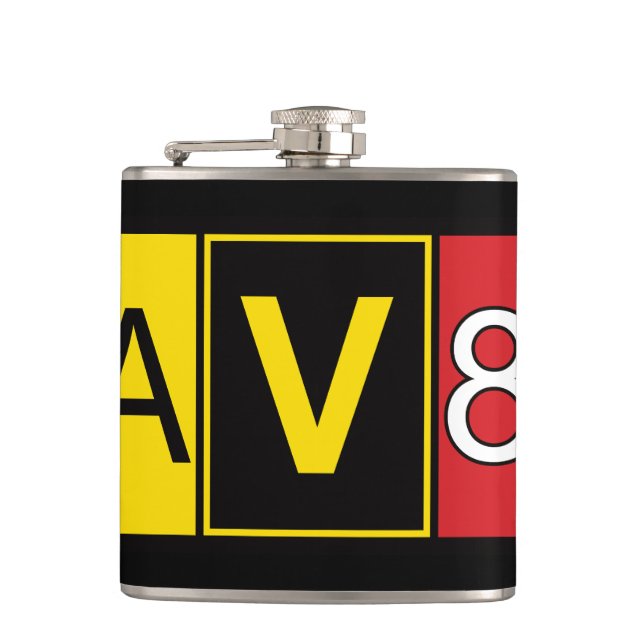 Flasques Aviateur - AV8R - (Devant)