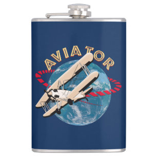 Flasques Aviateur voyageant dans le monde