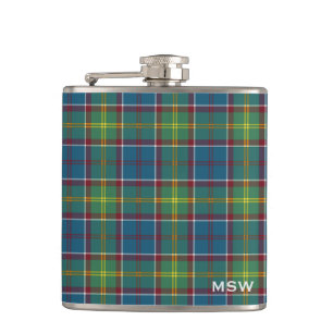 Flasques Ayrshire Tartan Monogrammé