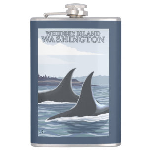 Flasques Baleines #1 - Whidbey, Washington d'orque