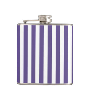 Flasques Bandes de bonbons ultra violettes et blanches
