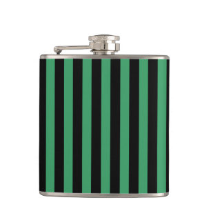 Flasques Bandes de bonbons vert et noir