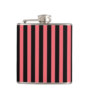 Flasques Bandes de corail et de bonbons noirs