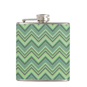 Flasques Bandes de zigzag vert olive