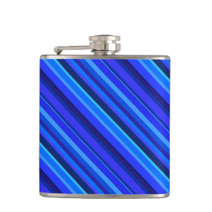 Flasques Bandes diagonales bleues