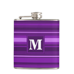 Flasques Bandes violettes monogrammes