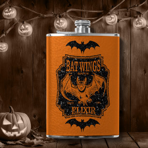 Flasques Bat Wings Elixir Parties scintillant orange et noi