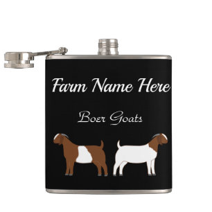 Flasques Batterie de chèvres Boer personnalisée Noir