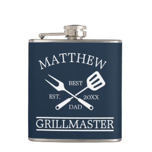 Flasques BBQ Grill Master Personnalisé Meilleur papa Père
