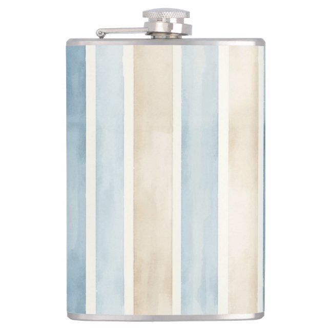 Flasques Beach Blue Cream Stripes (Devant)
