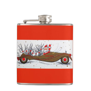 Flasques Beau mod vintage Père Noël de la moitié du siècle