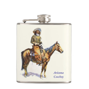 Flasques Beaux-arts de Remington de cowboy de l'Arizona