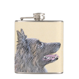 Flasques Belgian Tervuren Painting - Cute Original Dog Art