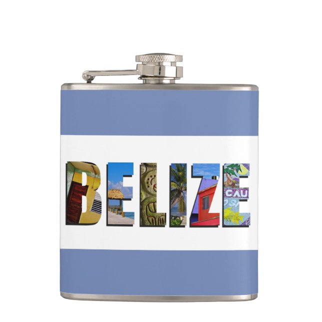 Flasques Belize Tropical Beach Blue Ocean Travel Photos (Devant)