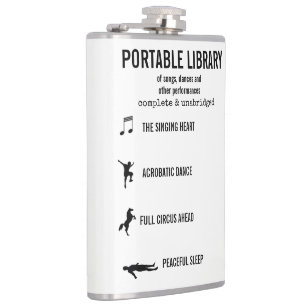 Flasques Bibliothèque Portable Des Performances drôle