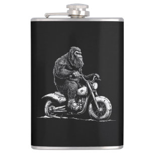 Flasques Bigfoot équitation Un Vélo Moto Drôle Sasquatch M